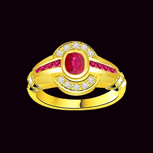 Bridal Status Classic Ruby & Diamond Ring (SDR1007)