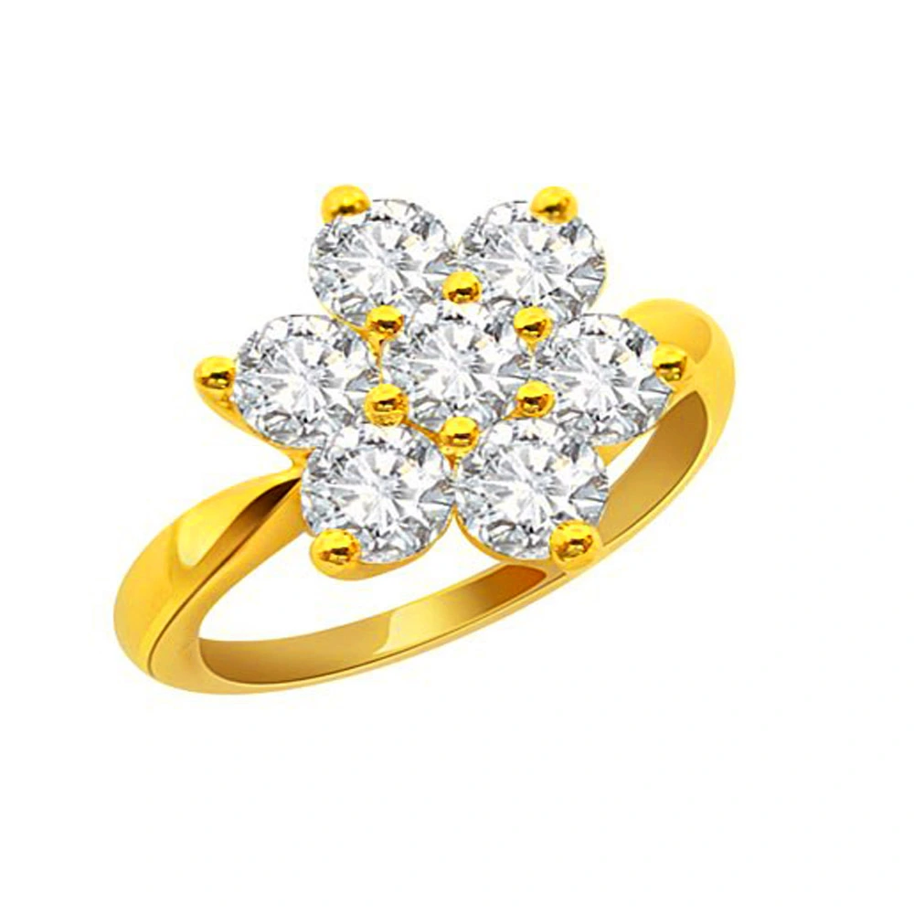 Crushing on You Flower Shaped Diamond rings