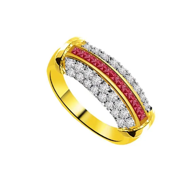 Faith in Each Other 0.40cts Diamond & Ruby Ring (SDR1010)