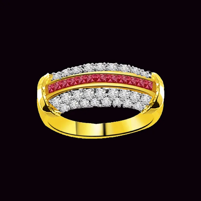 Faith in Each Other 0.40cts Diamond & Ruby Ring (SDR1010)