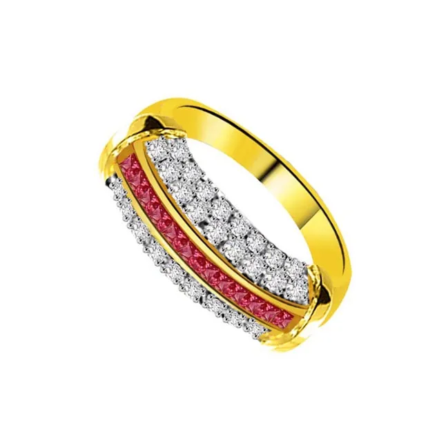 Faith in Each Other 0.40cts Diamond & Ruby Ring (SDR1010)