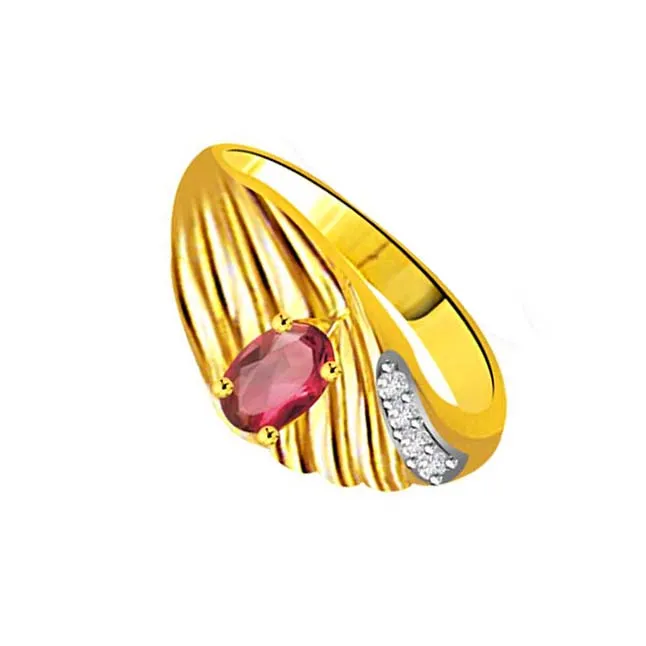 Blooming Beauty Classic Ruby & Diamond Ring (SDR1013)