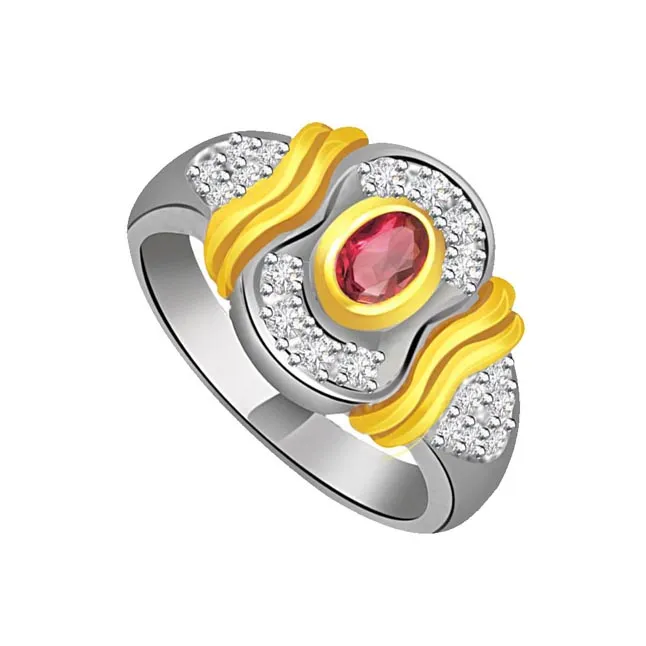 Twinkling Millenium Classic Ruby & Diamond Ring (SDR1015)