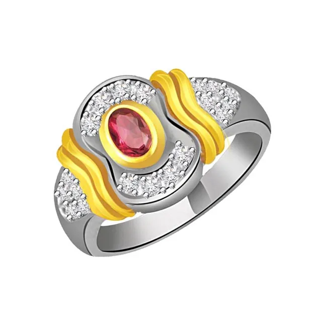 Twinkling Millenium Classic Ruby & Diamond Ring (SDR1015)