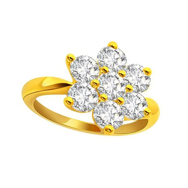 Crushing on You Flower Shaped Diamond Ring (SDR101)