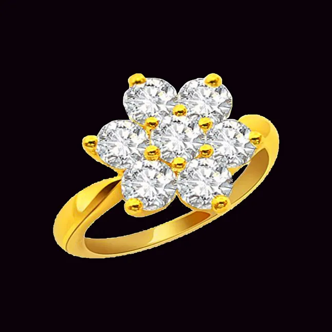 Crushing on You Flower Shaped Diamond Ring (SDR101)