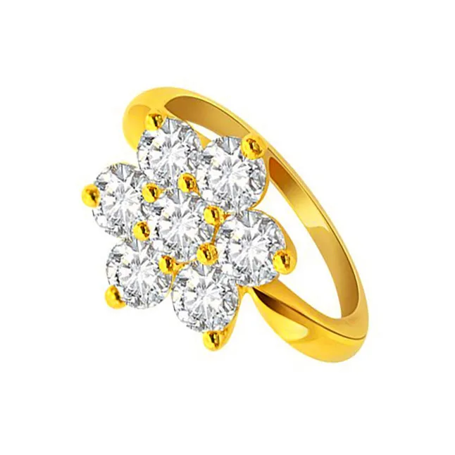 Crushing on You Flower Shaped Diamond Ring (SDR101)