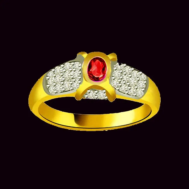 World of Dazzling Desire 0.30cts Diamond & Ruby Ring (SDR1024)