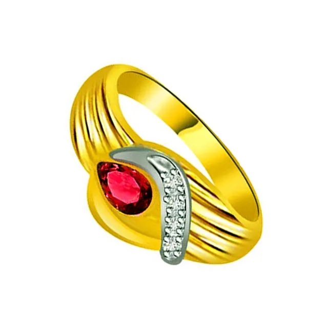 Ruby Delight Trendy Diamond & Ruby Ring (SDR1026)