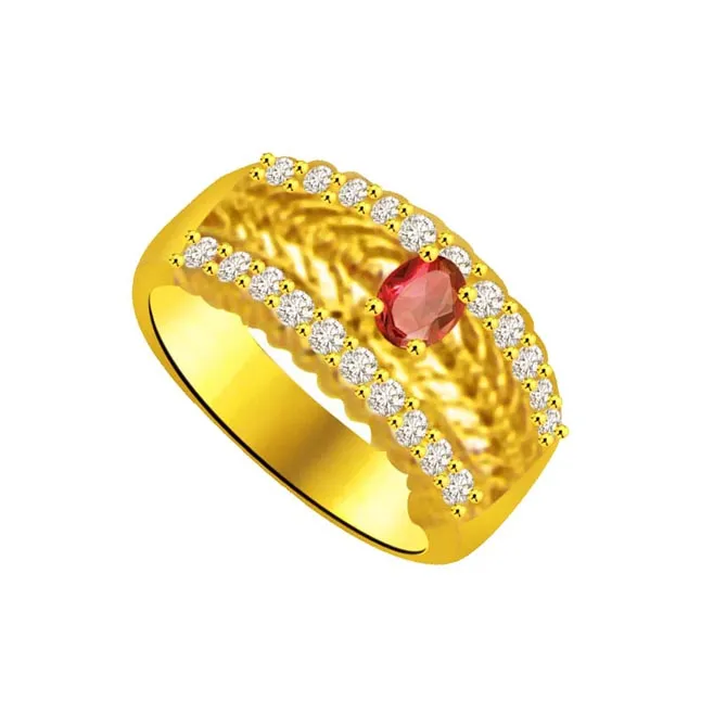 Night of Full Moon Classic Ruby & Diamond Ring (SDR1033)