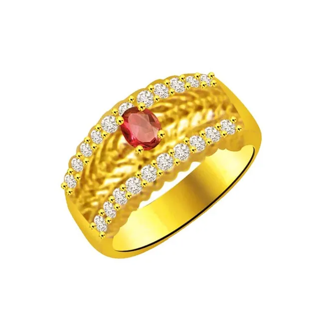 Night of Full Moon Classic Ruby & Diamond Ring (SDR1033)