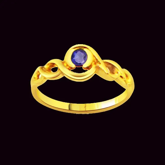 Perfect Star Sapphire Round Sapphire Gold Ring (SDR1036)