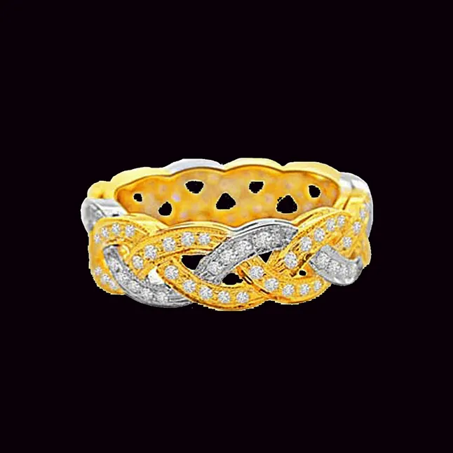 Diamond Bridal Bliss Two Tone Diamond Ring (SDR103)