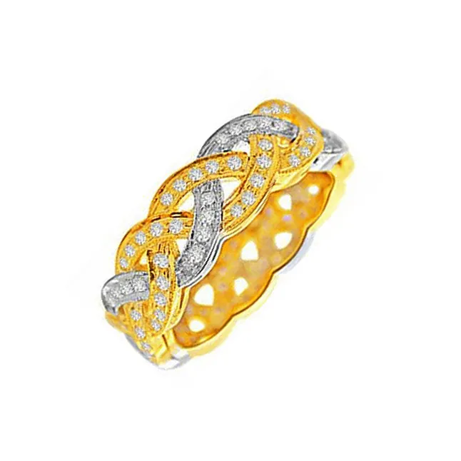 Diamond Bridal Bliss Two Tone Diamond Ring (SDR103)