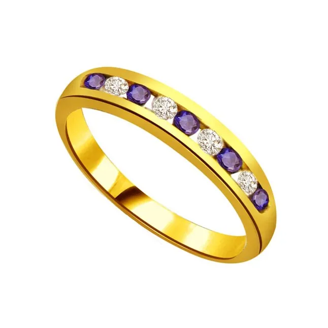 Blue Desire Elegant Diamond & Sapphir rings SDR1046