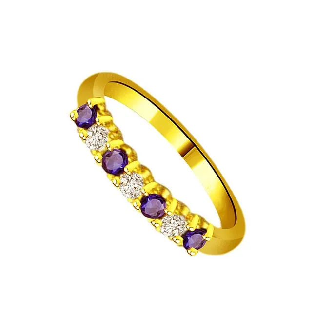 Blue Bold Beauty Trendy Diamond & Sapphire rings SDR1049