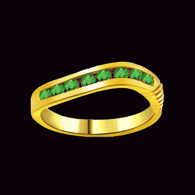 Garden of Emerald Fine Emerald Gold Ring (SDR1061)