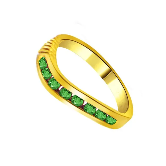 Garden of Emerald Fine Emerald Gold rings SDR1061 -Diamond & Emerald