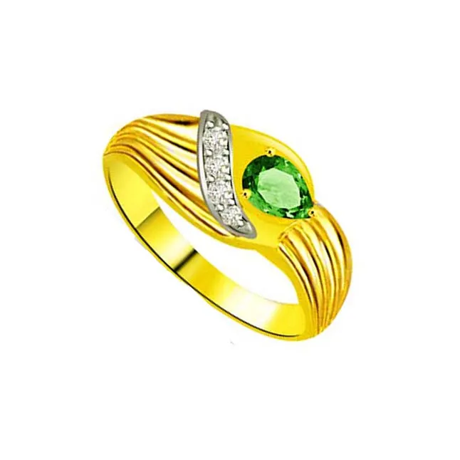 Ultimate Emerald Elegant Diamond & Emerald rings SDR1079 -Diamond & Emerald