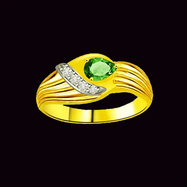 Ultimate Emerald Elegant Diamond & Emerald rings SDR1079 -Diamond & Emerald