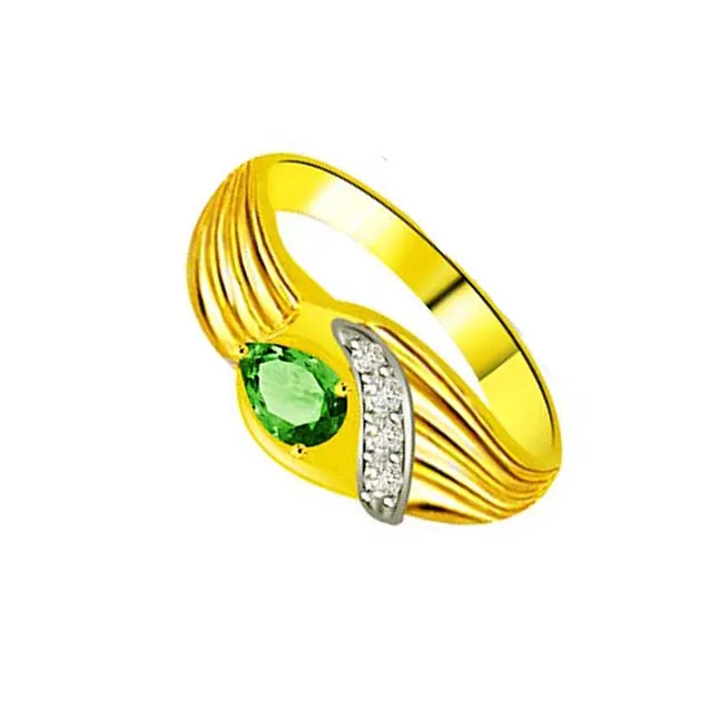 Ultimate Emerald Elegant Diamond & Emerald rings SDR1079 -Diamond & Emerald