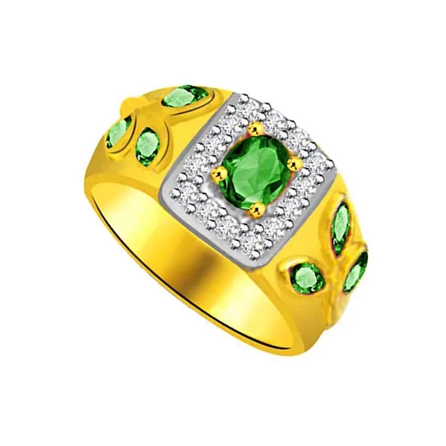 Spring Here Classic Diamond & Emerald Ring (SDR1084)