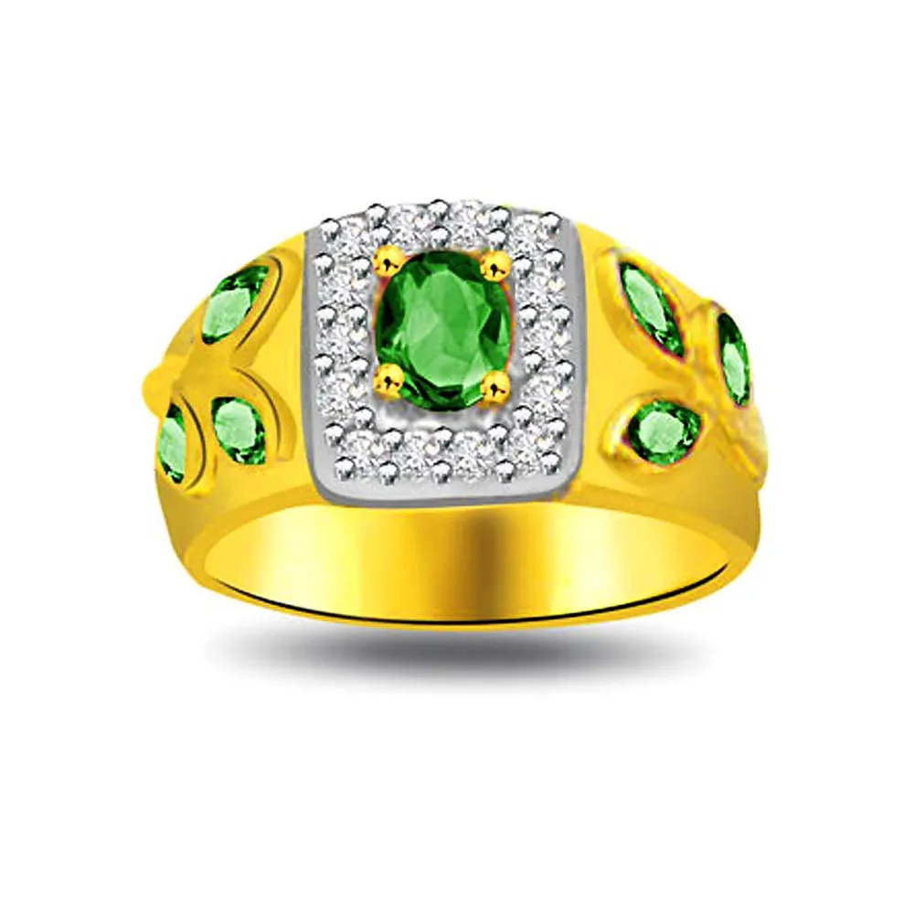 Springs Here Classic Diamond & Emerald rings SDR1084 -Diamond & Emerald