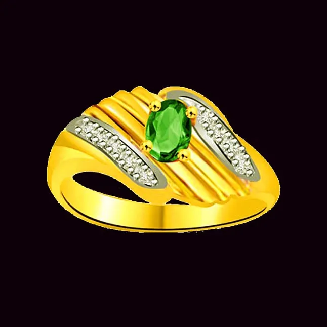 Symbol of Faith Fine Diamond & Emerald Ring (SDR1096)