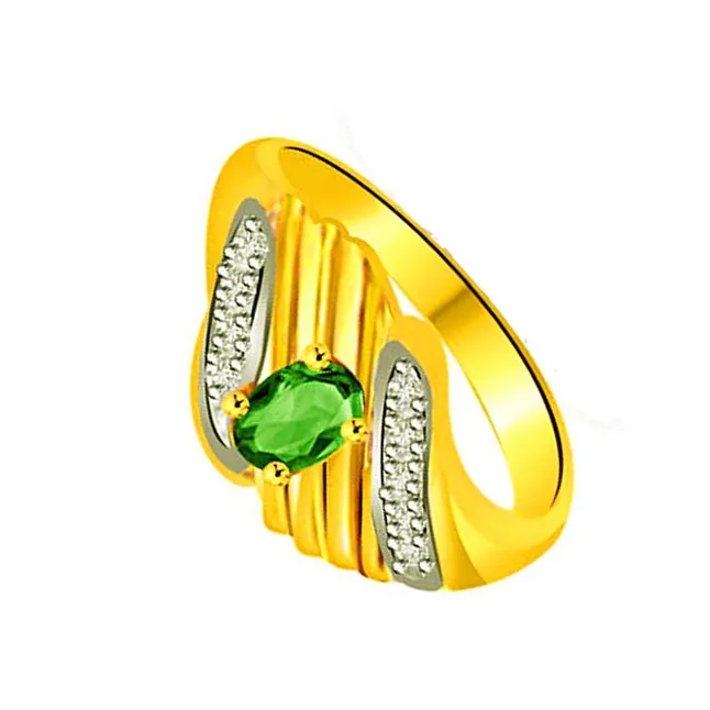 Symbol of Faith Fine Diamond & Emerald Ring (SDR1096)