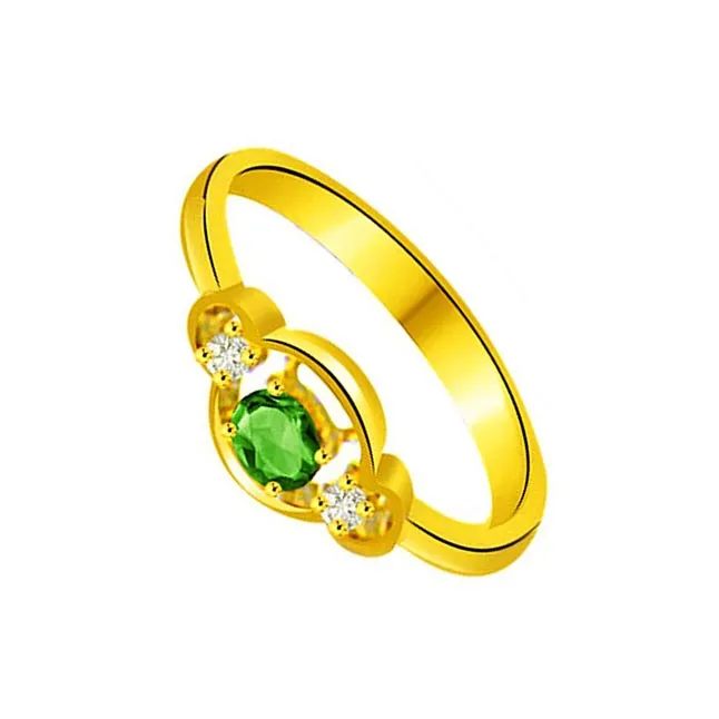 Loved One Diamond & Emerald Ring in 18kt Gold (SDR1098)