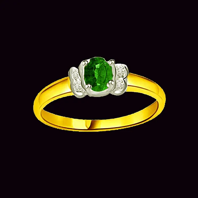 Timeless Radiance Trendy Diamond & Emerald rings SDR1101 -Diamond & Emerald