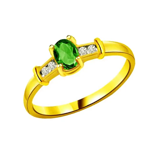 Emerald Enigma Fine Real Diamond & Emerald Ring (SDR1104)