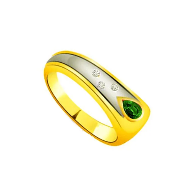 Magic Hold Trendy Real Diamond & Emerald Ring (SDR1123)