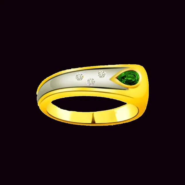 Magic Hold Trendy Diamond & Emerald rings SDR1123 -Diamond & Emerald