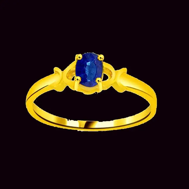 Star of the Ocean Real Oval Sapphire Gold Ring (SDR1126)