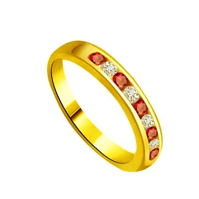 Real Diamond & Ruby Gold Ring (SDR1144)