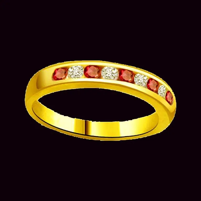 Real Diamond & Ruby Gold Ring (SDR1144)