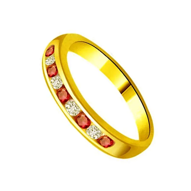 Real Diamond & Ruby Gold Ring (SDR1144)