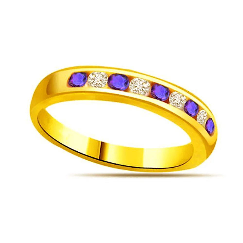 Diamond & Sapphire Gold rings SDR1145