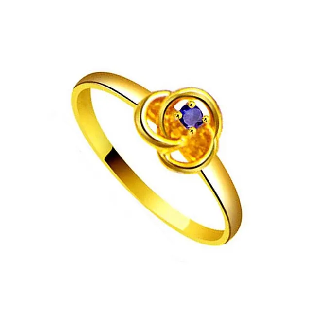 Dazzling Beauty Round Sapphire Gold rings SDR1157
