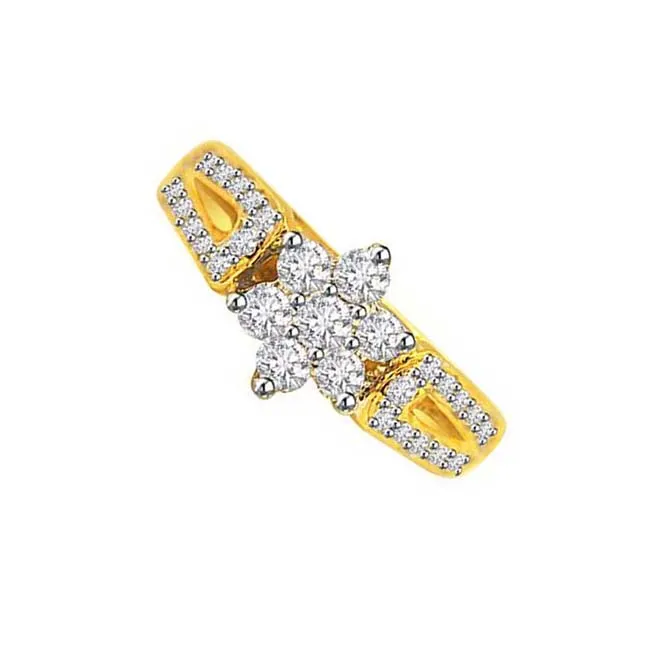 Love Me True Real Diamond Ring in 18kt Yellow Gold (SDR115)