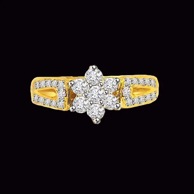 Love Me True Real Diamond Ring in 18kt Yellow Gold (SDR115)