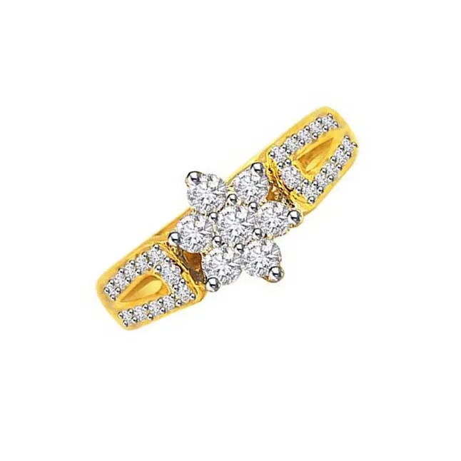 Love Me True Real Diamond Ring in 18kt Yellow Gold (SDR115)