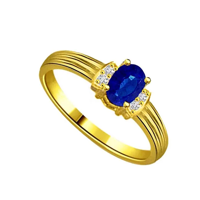 0.10ct Diamond & Sapphire Gold rings SDR1166