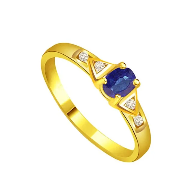 Real Diamond & Blue Sapphire Ring (SDR1181)