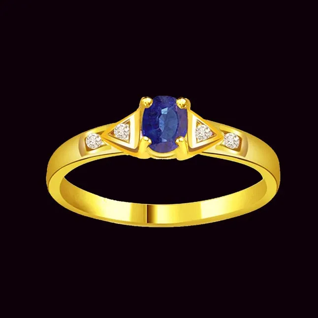 Real Diamond & Blue Sapphire Ring (SDR1181)