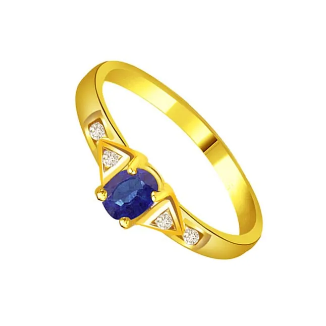 Real Diamond & Blue Sapphire Ring (SDR1181)