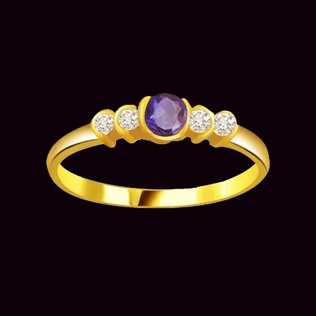 Real Diamond & Blue Sapphire Ring (SDR1183)