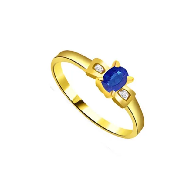 Real Diamond & Blue Sapphire Ring (SDR1184)