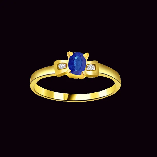 Real Diamond & Blue Sapphire Ring (SDR1184)
